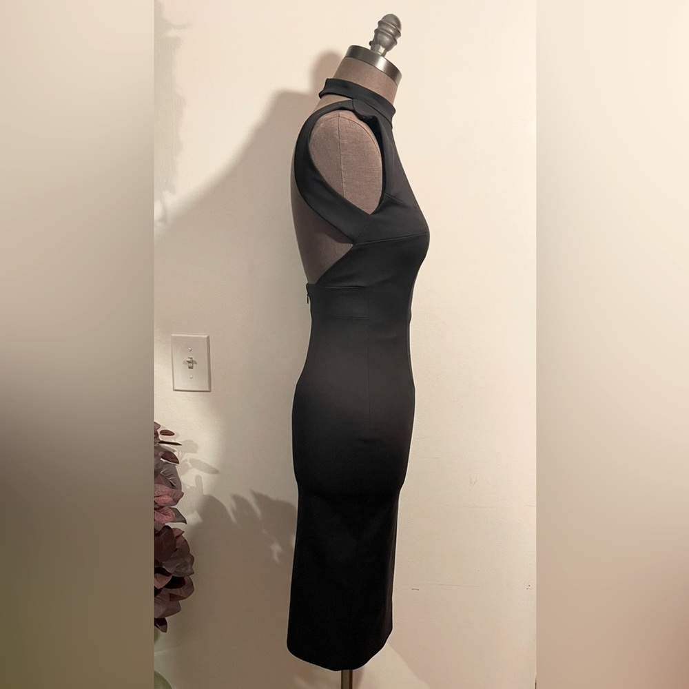 CUSHNIE ET OCHS OPEN-BACK DRESS BLACK